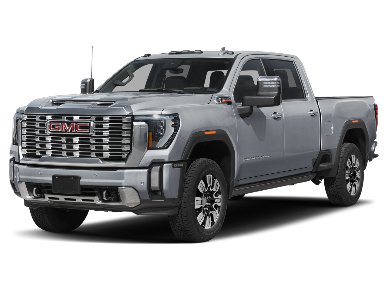 2026 GMC Sierra 2500 HD Denali in Downpour Metallic — front three-quarter view