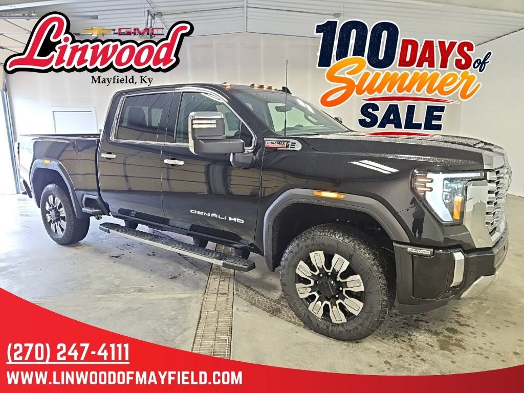 2026 GMC Sierra 2500 HD Denali in Onyx Black — front three-quarter view