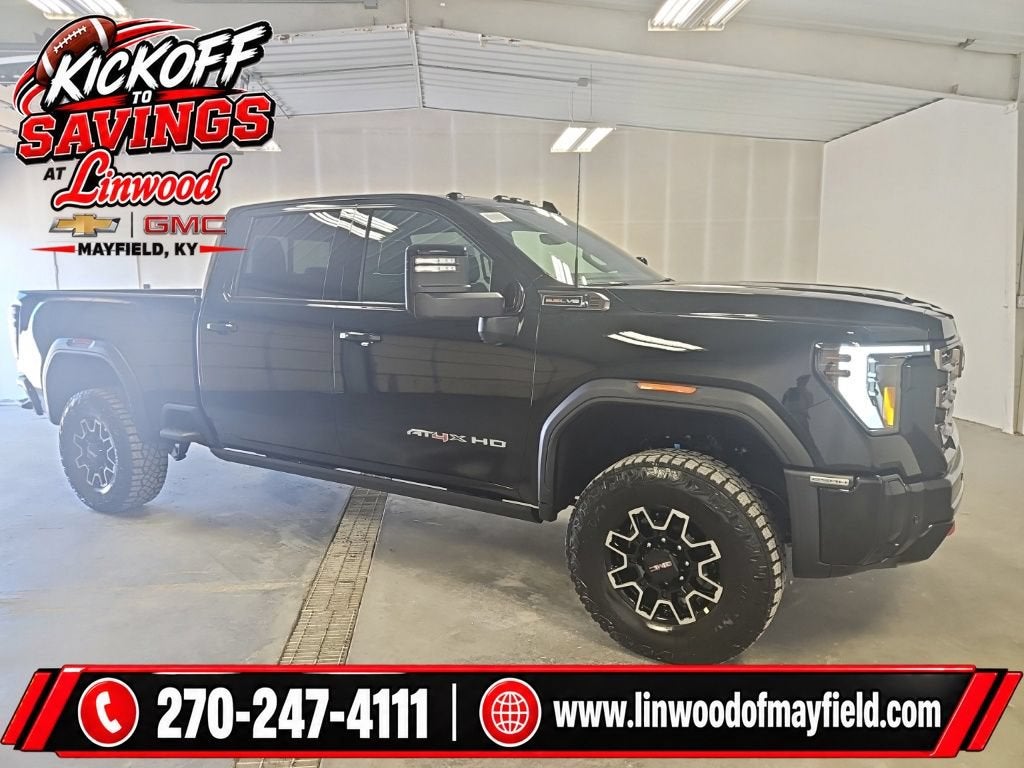 2026 GMC Sierra 2500 HD AT4X in Onyx Black — front three-quarter view