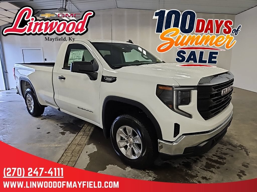 2026 GMC Sierra 1500 Pro in Summit White — front three-quarter view