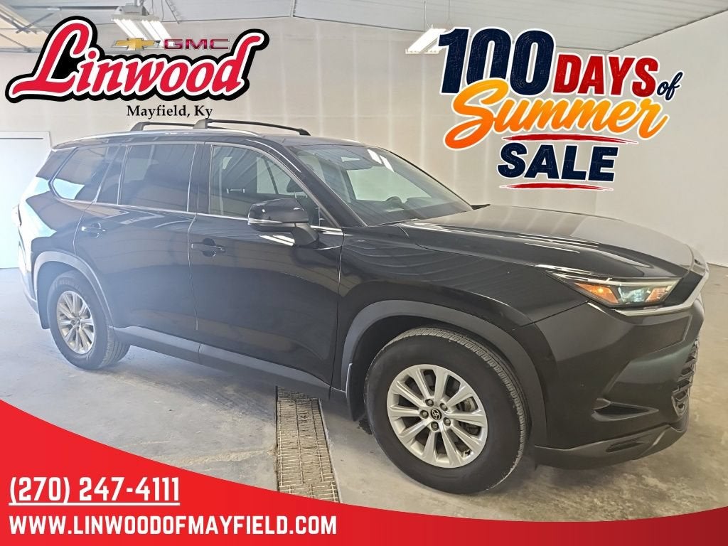 2024 Toyota Grand Highlander XLE in Black — front three-quarter view